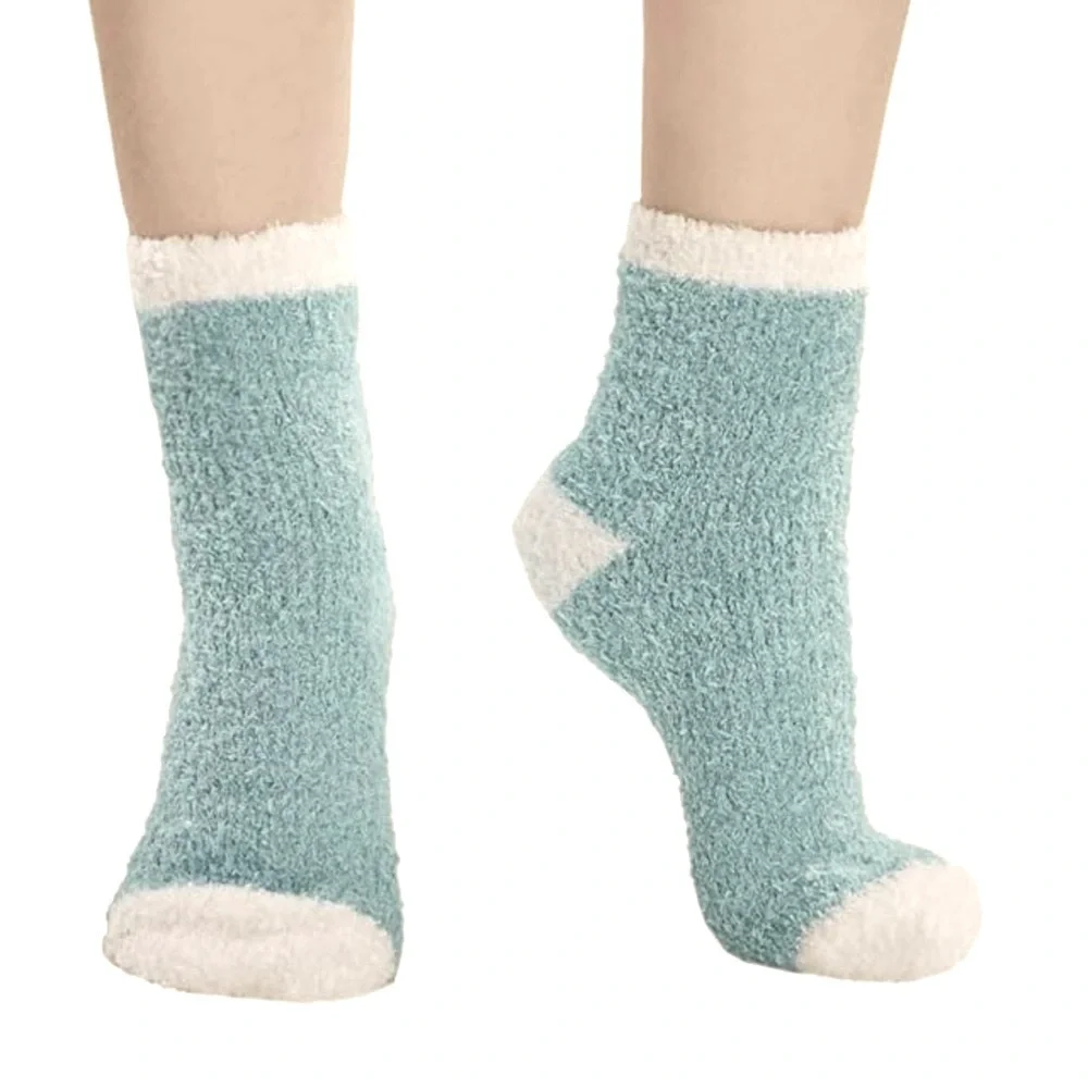 ❗️LAST 1❗️🤎5 For $25🤎 SNUGADOO Soft Mint Green White Cozy Socks